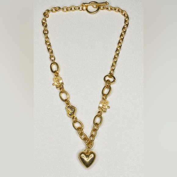 Juicy Couture Y2K vintage Gold Heart Charm Necklace - Picture 6 of 11